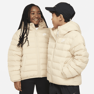 Nike Sportswear Lightweight Synthetic Fill Big Kids Loose Hooded Jacket. Nike